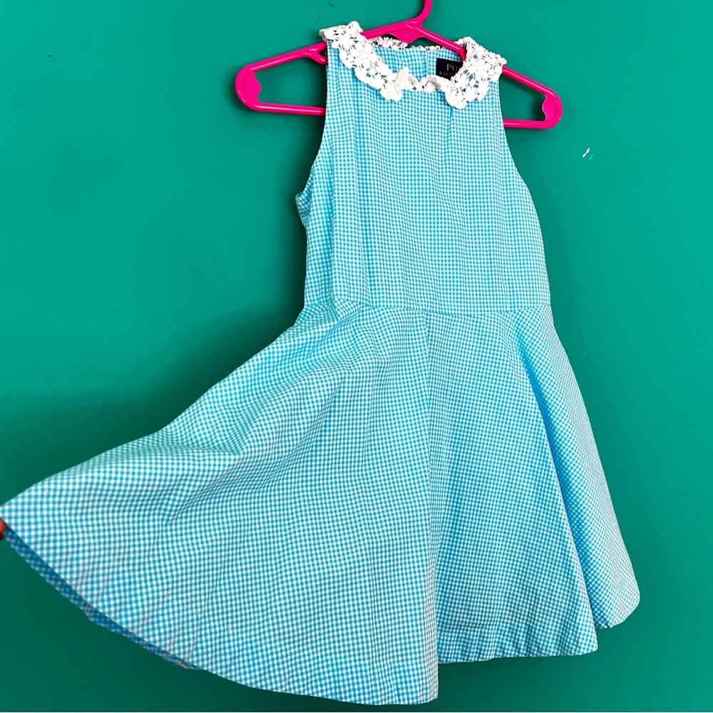 Polo Ralph Lauren Girl’s Lace Collar Gingham Dress